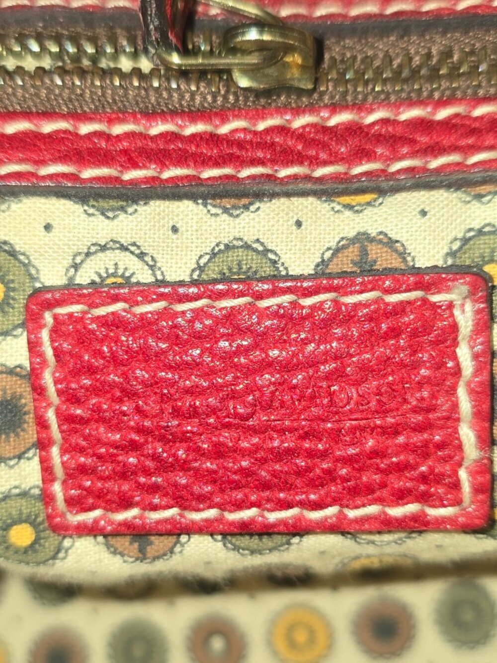 Vintage J&M Davidson Red Leather Handbag - Picture 11 of 16